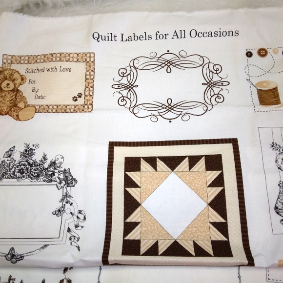 FABRIC 1 panel of All Occasion Quilt Labels 1013 by Northcott, 100% cott… - Picture 1 of 9